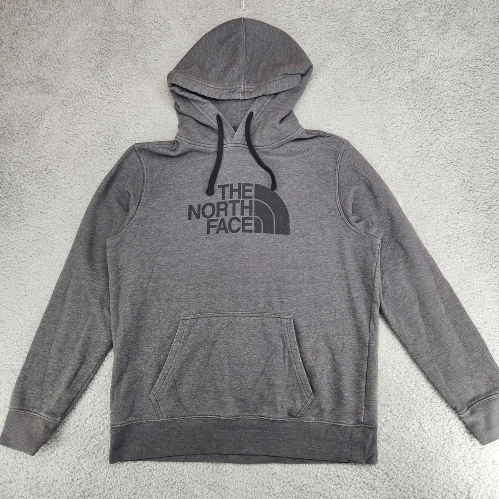 The North Face Drew Peak Hoodie Mens L Gray Pullover Hooded Pocket